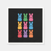 Serviette En Papier Oeufs de lapin de Pâques Plaid Leopard (Devant)