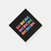 Serviette En Papier Oeufs de lapin de Pâques Plaid Leopard (Coin)