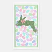 Serviette En Papier Oeufs de lapin lapin de Pâques verts (Devant)