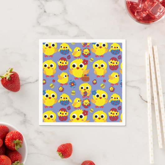 Serviette En Papier OEufs de Pâques de Hatch Retro (En situation)