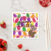 Serviette En Papier Œufs de Pâques de lapin (En situation)