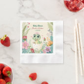 Serviette En Papier OEufs d'éclosion de bébé kawaii floral -Fille (En situation)