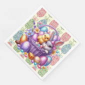 Serviette En Papier Œufs Décorés (Coin)