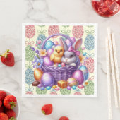 Serviette En Papier Œufs Décorés (En situation)