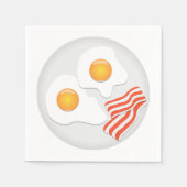 Serviette En Papier Oeufs Frits Et Papier Bacon (Devant)