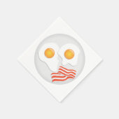 Serviette En Papier Oeufs Frits Et Papier Bacon (Coin)