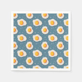 Serviette En Papier Oeufs frits sur le bleu (Devant)