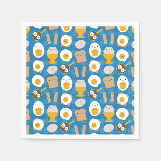 Serviette En Papier Oeufs Kawaii Pour Le Petit Déjeuner (Devant)