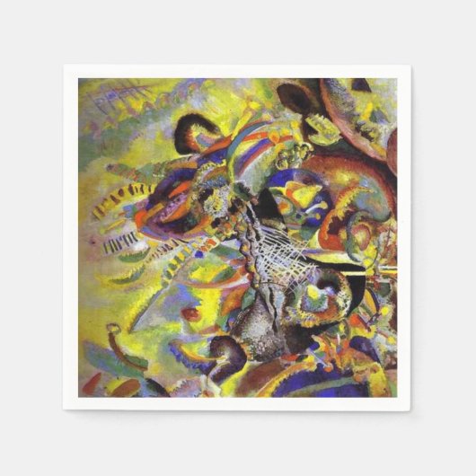 Serviette En Papier Oeuvre Abstraite Wassily Kandinsky (Devant)