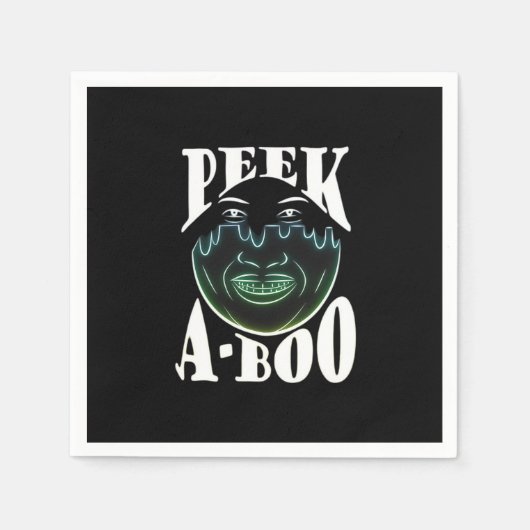 Serviette En Papier Oeuvre couleur néon - Peekabo (Devant)