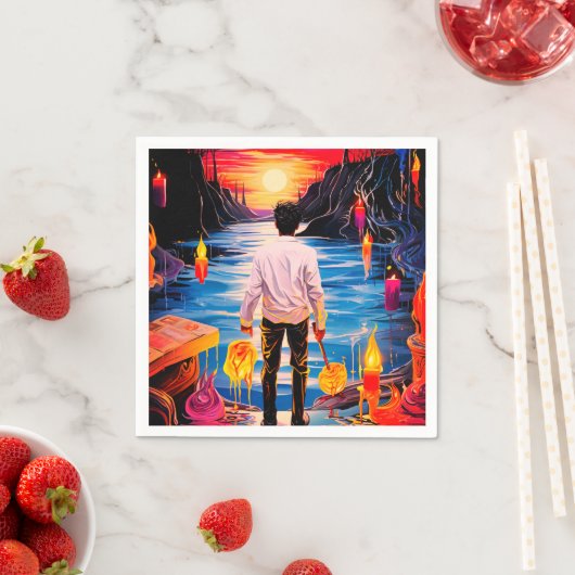 Serviette En Papier Oeuvre d'Ai (En situation)