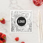 Serviette En Papier Oeuvre d'origine moderne et logo (En situation)