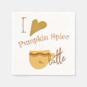 Serviette En Papier Oeuvre humoristique "I Love Citrouille Spice A Lat (Devant)