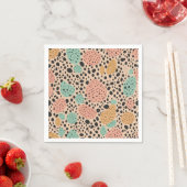 Serviette En Papier OEuvre pastel léopard (En situation)