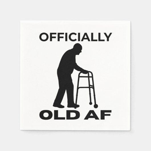 Serviette En Papier Officially Old AF (Devant)