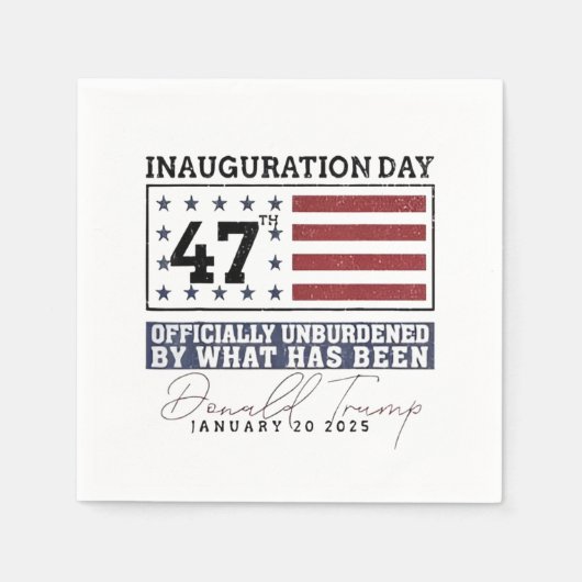 Serviette En Papier Officiellement Déchargé Par Ce Qui A Été Trump 47 (Devant)