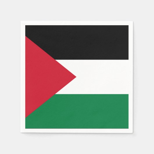 Serviette En Papier officiellement le drapeau de l'État de Palestine (Devant)