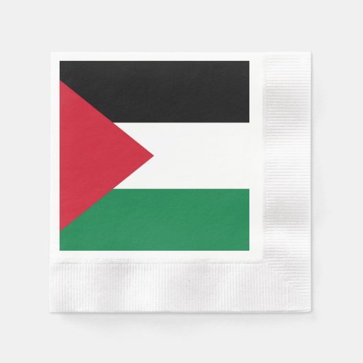 Serviette En Papier officiellement le drapeau de l'État de Palestine (Devant)
