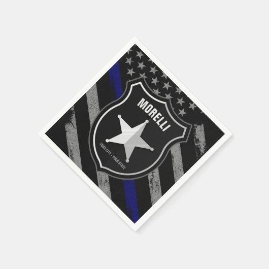 Serviette En Papier Officier de police Shérif Cop Flag (Coin)