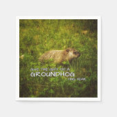 Serviette En Papier Offrez le cadeau d'une Groundhog cette année servi (Devant)