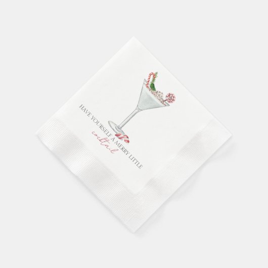 Serviette En Papier Offrez-vous un joli petit cocktail Noël (Coin)