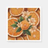 Serviette En Papier Oh Baby A Little Cutie Orange Citrus Baby shower (Devant)