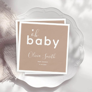 Serviette En Papier Oh Baby Beige
