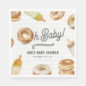 Serviette En Papier Oh Baby Bottles & Bagels Baby shower Brunch (Devant)