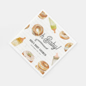 Serviette En Papier Oh Baby Bottles & Bagels Baby shower Brunch (Coin)