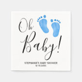 Serviette En Papier Oh Baby Boy's Baby shower serviettes (Devant)