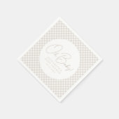 Serviette En Papier Oh baby cute blue gingham baby shower (Coin)