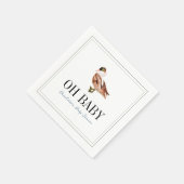 Serviette En Papier Oh Baby Duck/Mallard White Boy Baby shower (Coin)