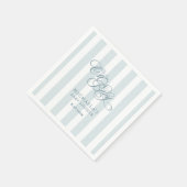 Serviette En Papier Oh Baby Elegant Script & Stripes Baby shower (Coin)