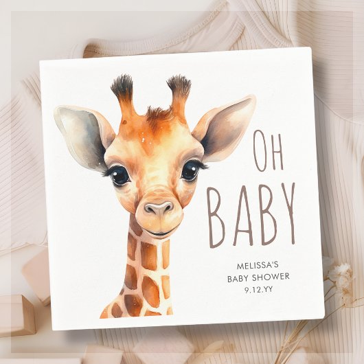 Serviette En Papier Oh Baby Giraffe Baby shower