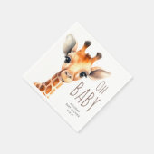 Serviette En Papier Oh Baby Giraffe Baby shower (Coin)
