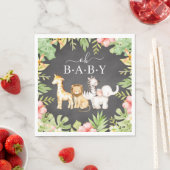 Serviette En Papier Oh Baby Jungle Baby shower papier serviettes (En situation)