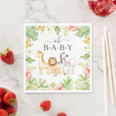 Serviette En Papier Oh Baby Jungle Baby shower papier serviettes (En situation)