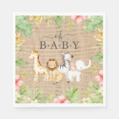 Serviette En Papier Oh Baby Jungle Baby shower papier serviettes (Devant)