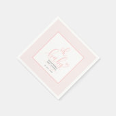 Serviette En Papier Oh Baby Minimal Elegant Pink Script Baby Shower  (Coin)