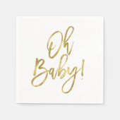 Serviette En Papier Oh Baby or (Devant)