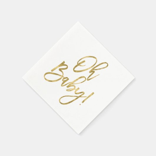 Serviette En Papier Oh Baby or (Coin)