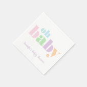 Serviette En Papier Oh Baby Pastel minimal Baby shower moderne (Coin)