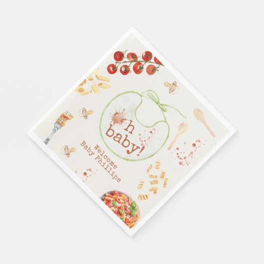 Serviette En Papier Oh Baby Pâtes & Tétines Fête de Naissance Neutre (Coin)