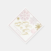 Serviette En Papier Oh Baby Pink Snowflake douche serviettes (Coin)
