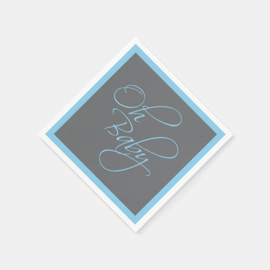 Serviette En Papier Oh Baby Posh Baby shower pour garçon (Coin)