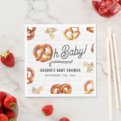 Serviette En Papier Oh Baby Pretzels & Pacifiers Baby shower Bienvenue (En situation)
