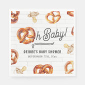 Serviette En Papier Oh Baby Pretzels & Pacifiers Baby shower Bienvenue (Devant)