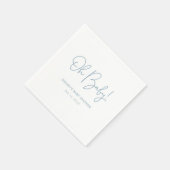 Serviette En Papier Oh Baby Sky Blue Baby shower personnalisé (Coin)