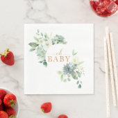Serviette En Papier Oh Baby Succulent Baby shower serviettes (En situation)