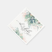 Serviette En Papier Oh Baby Succulents Baby shower verdure serviettes (Coin)